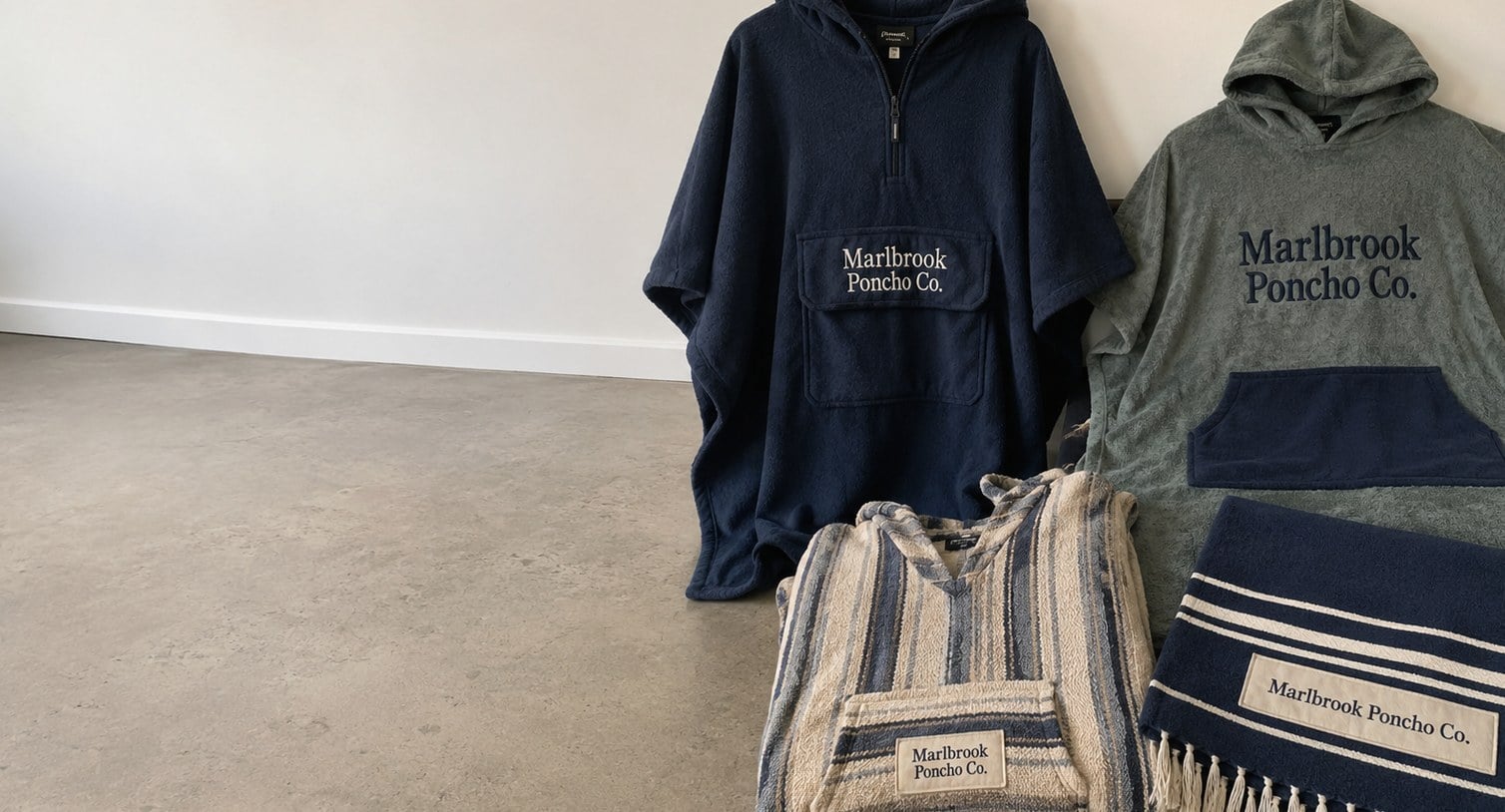 Custom printed ponchos with logo