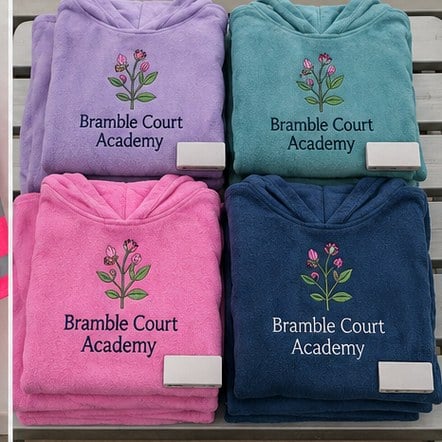 Customized ponchos for schools and youth programmes