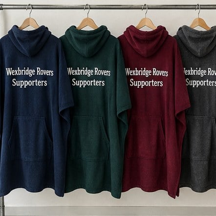 Customized ponchos for stadiums and supporter clubs